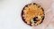 Rebarborovo-borůvkový crumble