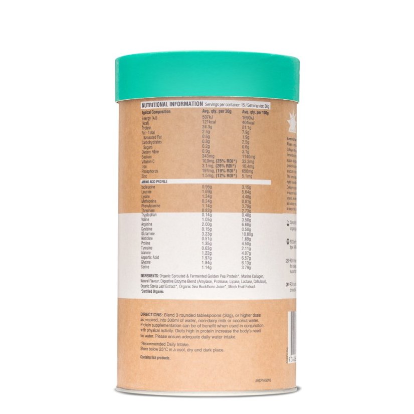 Raw Protein Collagen Plus Maple Vanilla 450g BackNIP WEB